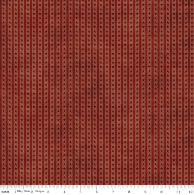Northern Christmas Star Stripes Red quilting fabric by Riley Blake