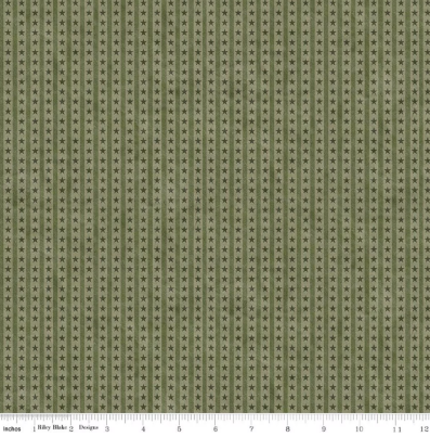Northern Christmas Star Stripes Green quilting fabric by Riley Blake