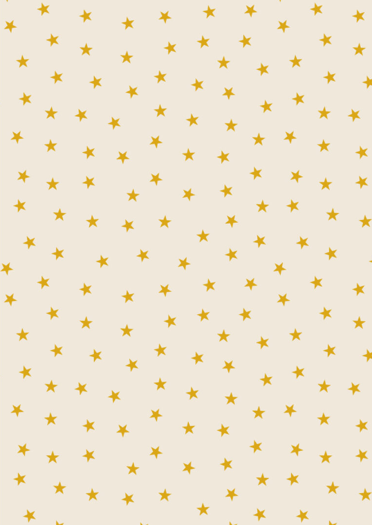 Christmas in Bluebell Wood Gold Stars Cream metallic quilting fabric by Lewis and Irene