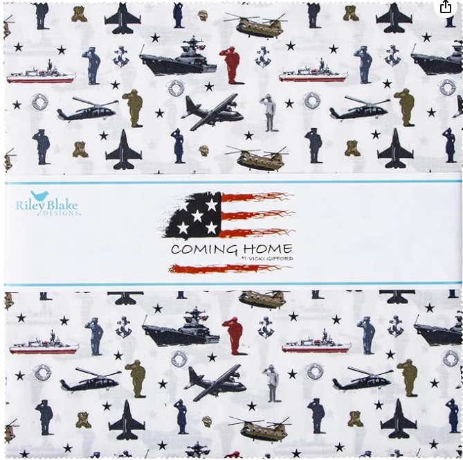 Riley Blake Coming Home 10 inch squares, 42 pieces