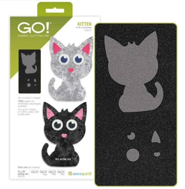 AccuQuilt GO! Kitten fabric cutting die