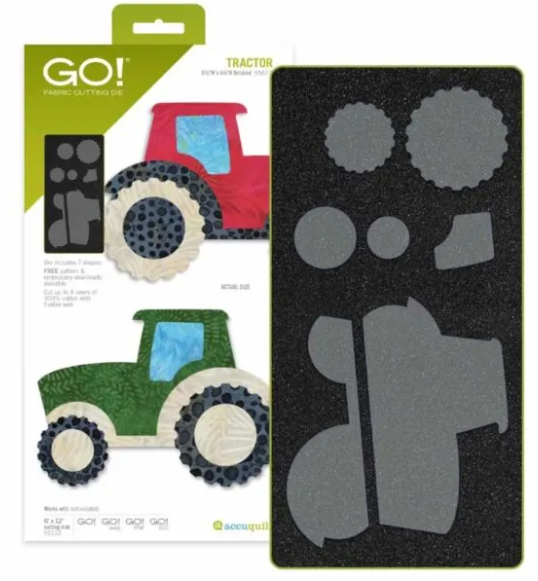 AccuQuilt GO! Tractor fabric cutting die 55673