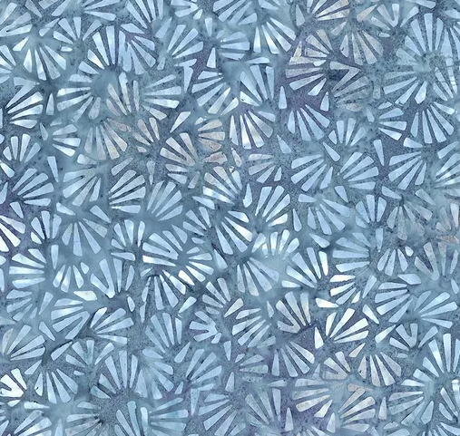 Violet Crush Blue Fans quilting fabric — elegant fan motif in blue