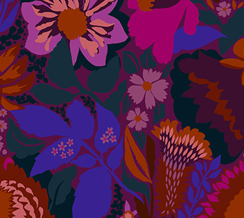 Northcott Jumpstart Plum BAMT134-84 quilting fabric — rich plum purple print