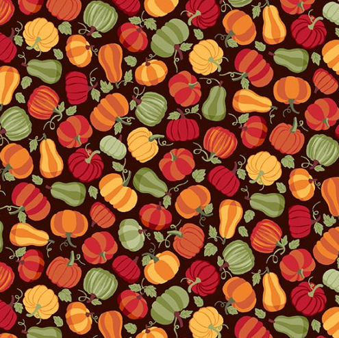 Andover Le Mille Patch Brown quilting fabric