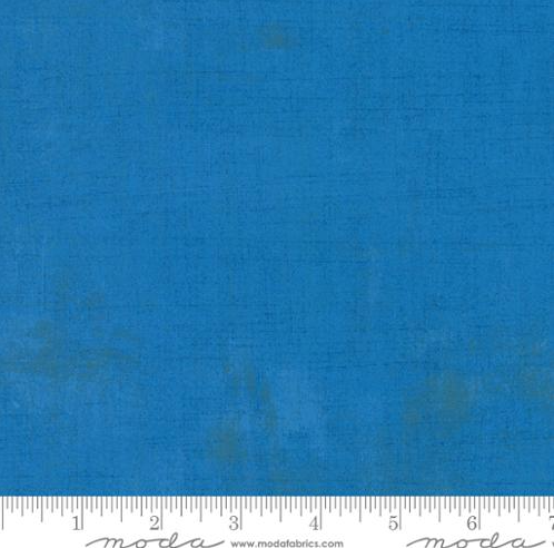 Moda Grunge Sapphire 30150 221 quilting fabric — painterly blue blender