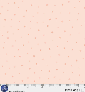 P&B Textiles First Impressions Flannel Baby Pink Stars — stars flannel quilting fabric
