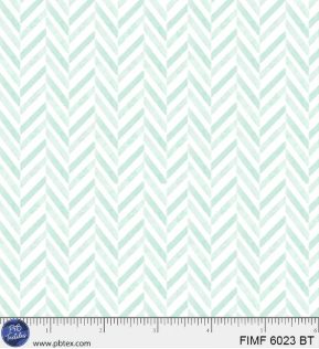 P&B Textiles First Impressions Flannel Baby Teal Chevron — chevron flannel quilting fabric