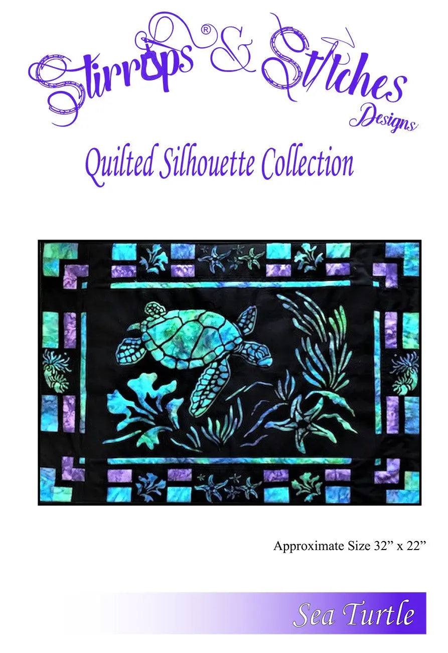 Sea Turtle Laser Cut Silhouette Quilt Kit - Linda's Electric Quilters