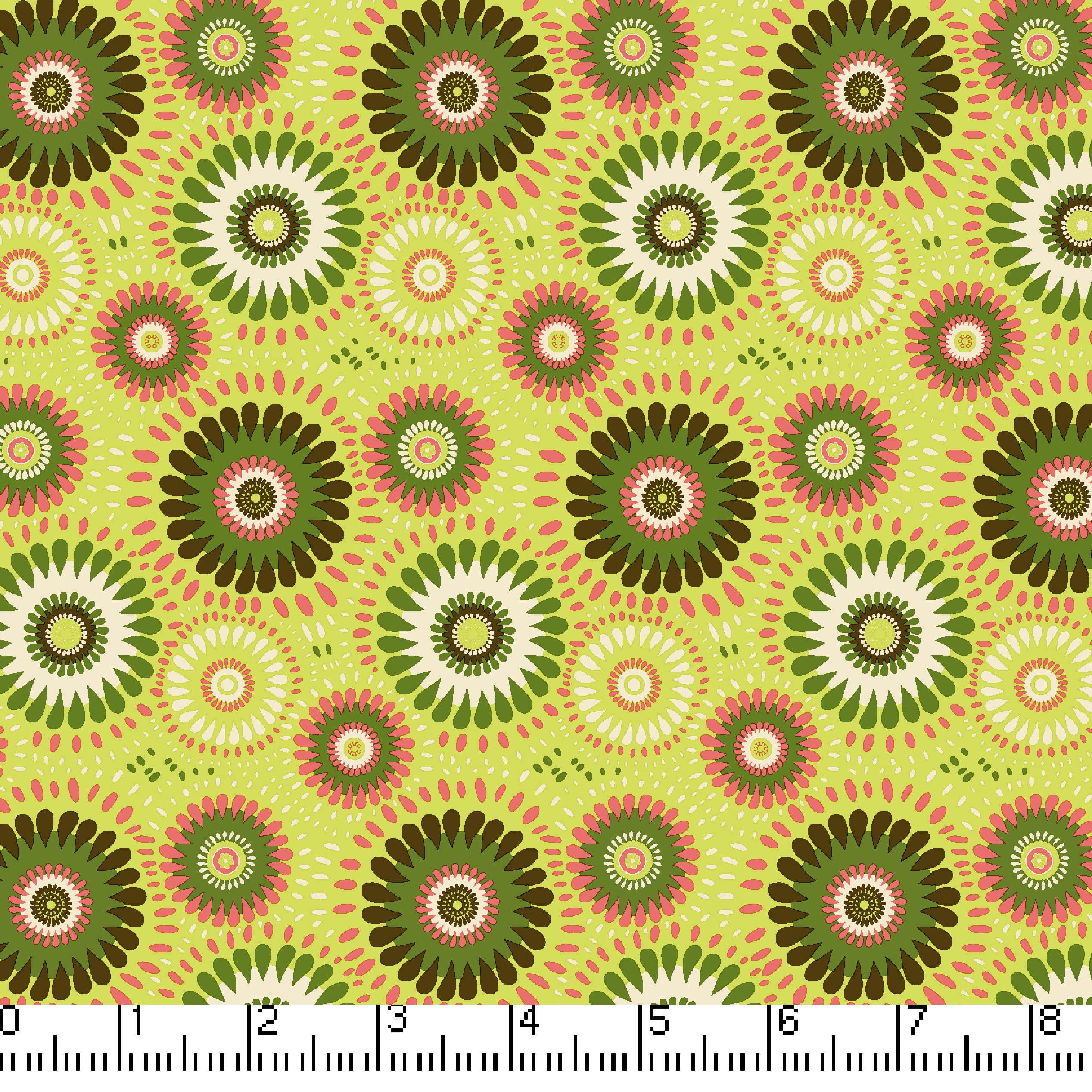Seafoam Lucky Medallion 45" Wide Cotton Fabric Per Yard