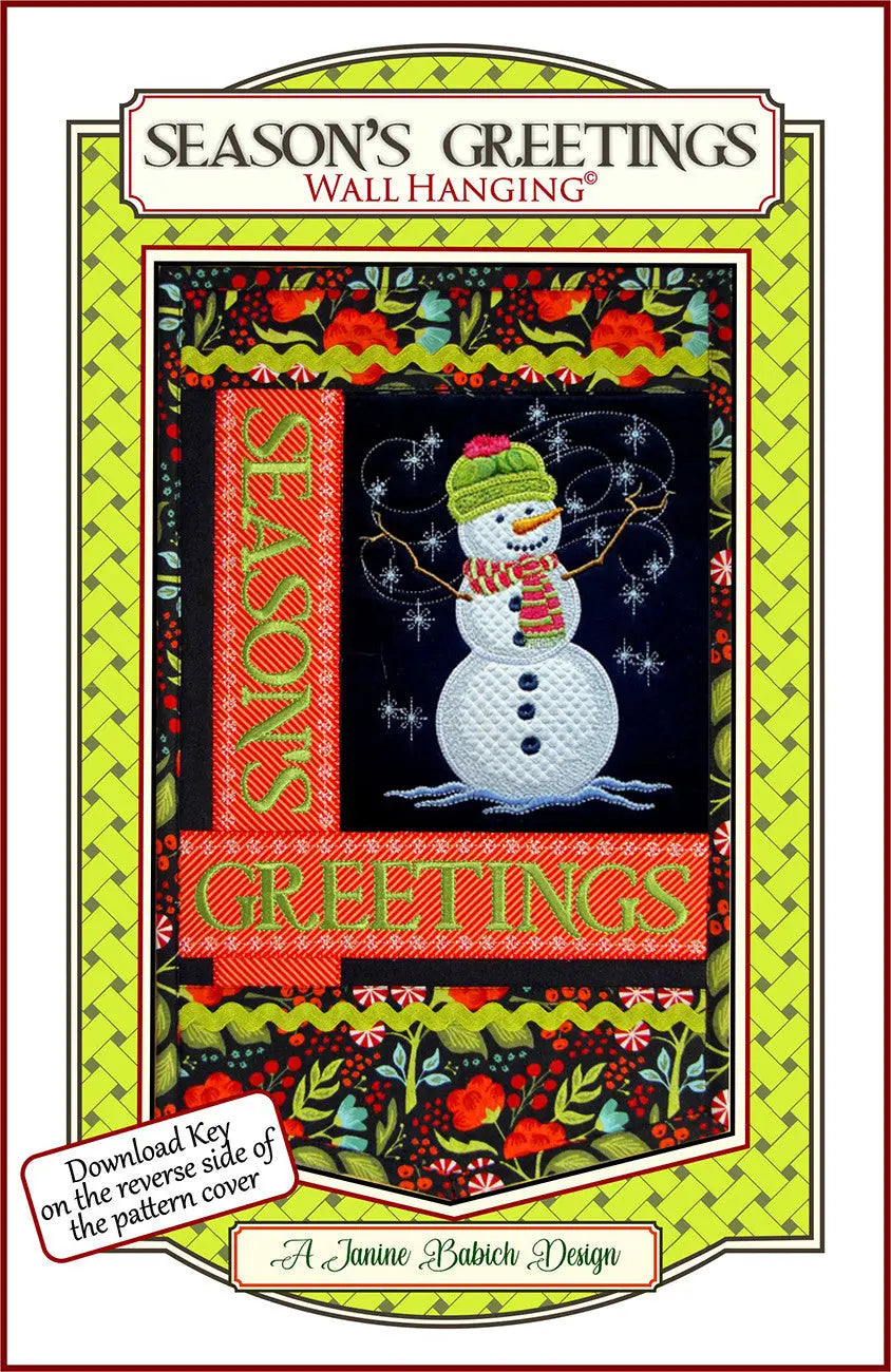 Seasons Greetings Wall Hanging - Linda's Electric Quilters