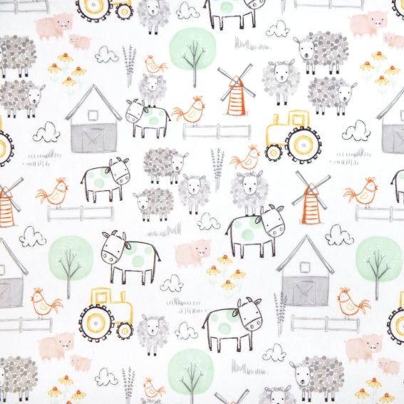 Seaspray E-I-E-I-O Digital Cuddle 58/60" Fabric Per Yard