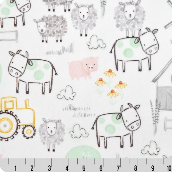 Seaspray E-I-E-I-O Digital Cuddle 58/60" Fabric Per Yard