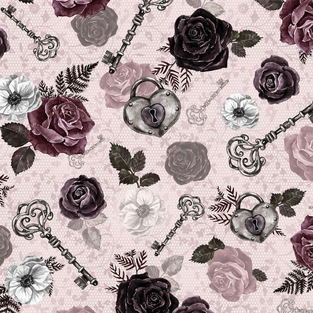 Secret Crush Black Cherry Digital Cuddle Fabric Per Yard