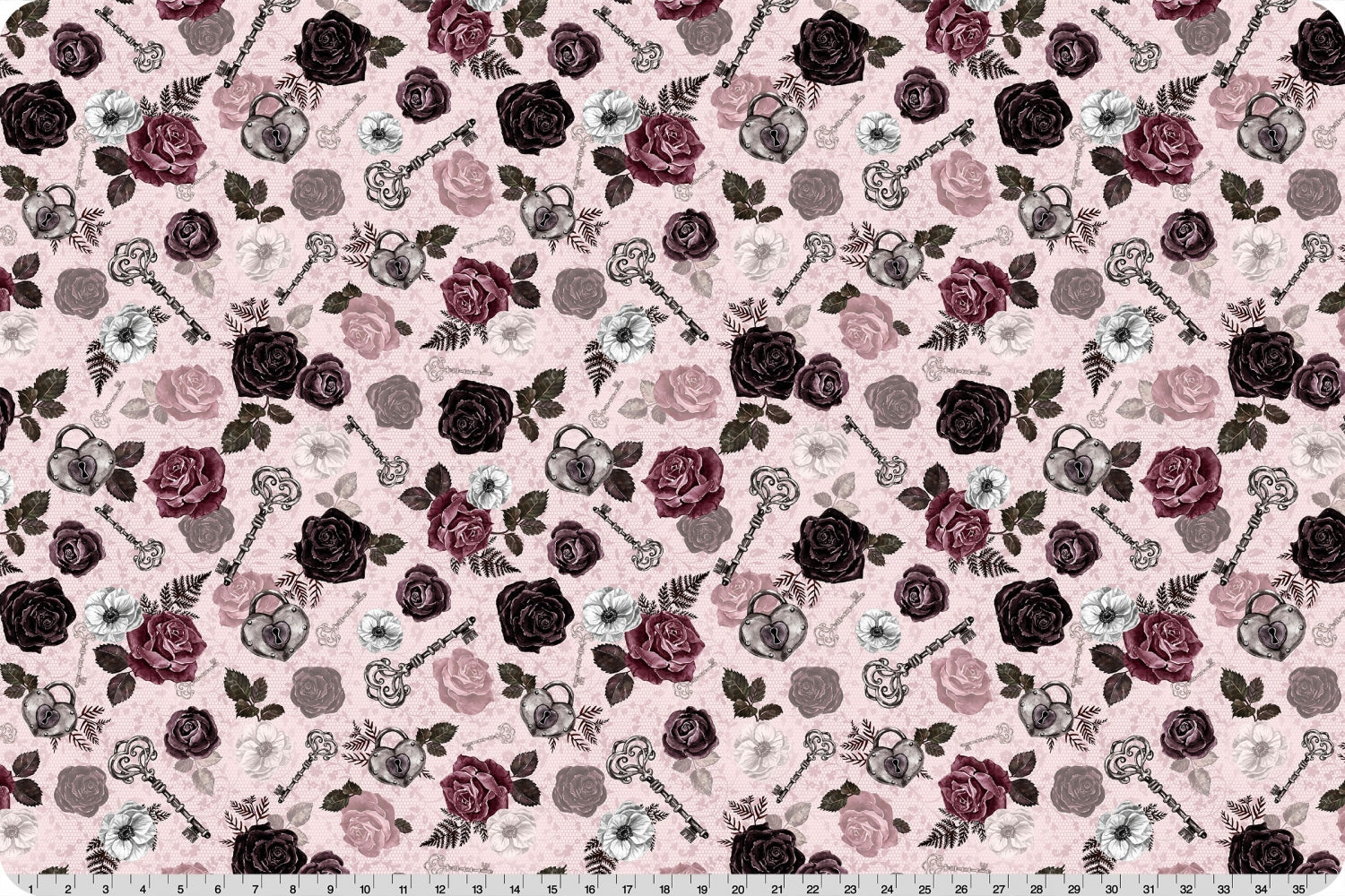 Secret Crush Black Cherry Digital Cuddle Fabric Per Yard