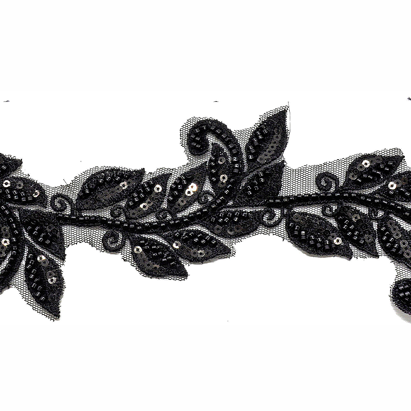 Sequin Embroidered Trim - 2 1/4" Width (10 YDS)-BR-474-02