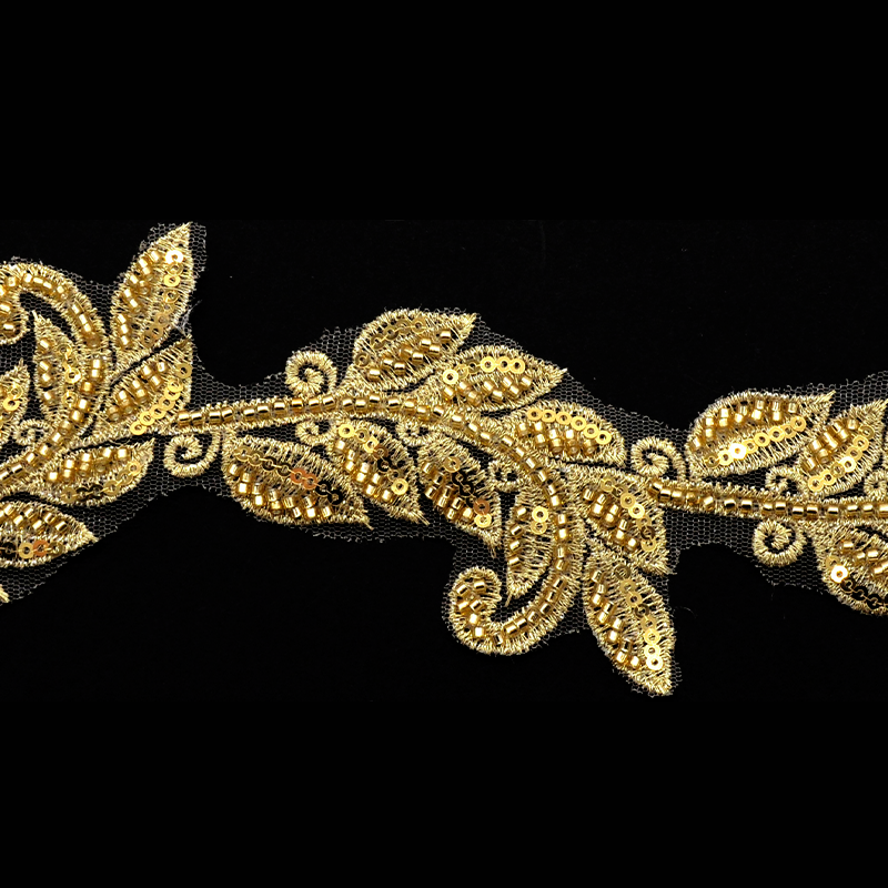 Sequin Embroidered Trim - 2 1/4" Width (10 YDS)-BR-474-10