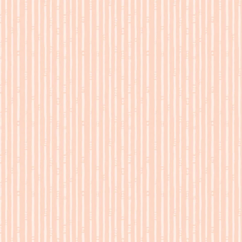 Serenity Blooms - Stripes - Peach 44" / 45" Fabric Per Yard