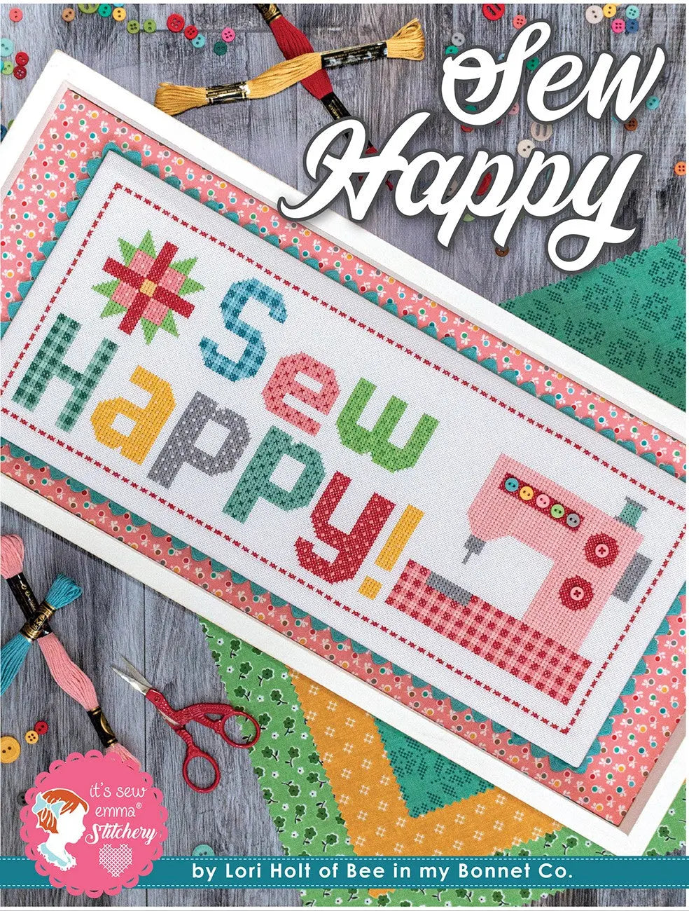 Sew Happy Cross Stitch Pattern - Linda's Electric Quilters
