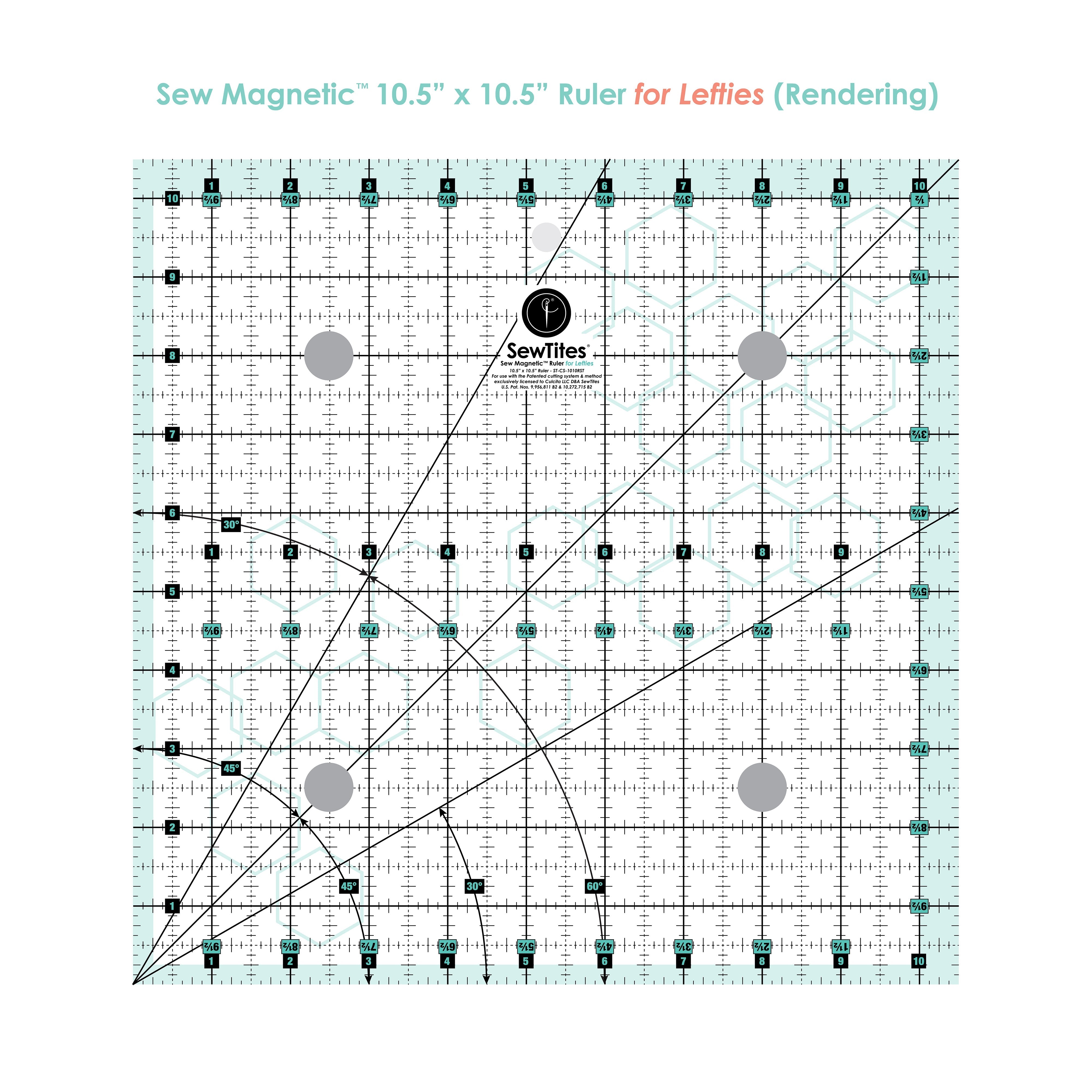 Sew Magnetic 10.5" x 10.5" Ruler