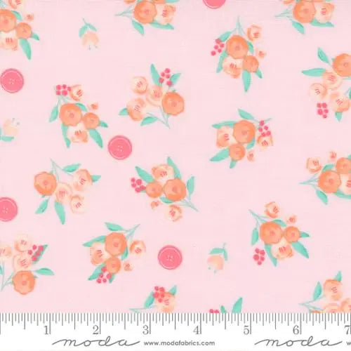 Sew Wonderful Sweetie Floral Bouquet Pink 44"/45" Fabric Per Yard Moda Fabrics & Supplies