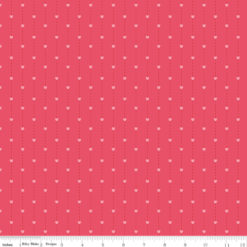 Sew in Love - Stripes - Pink 44"/45" Fabric Per Yard