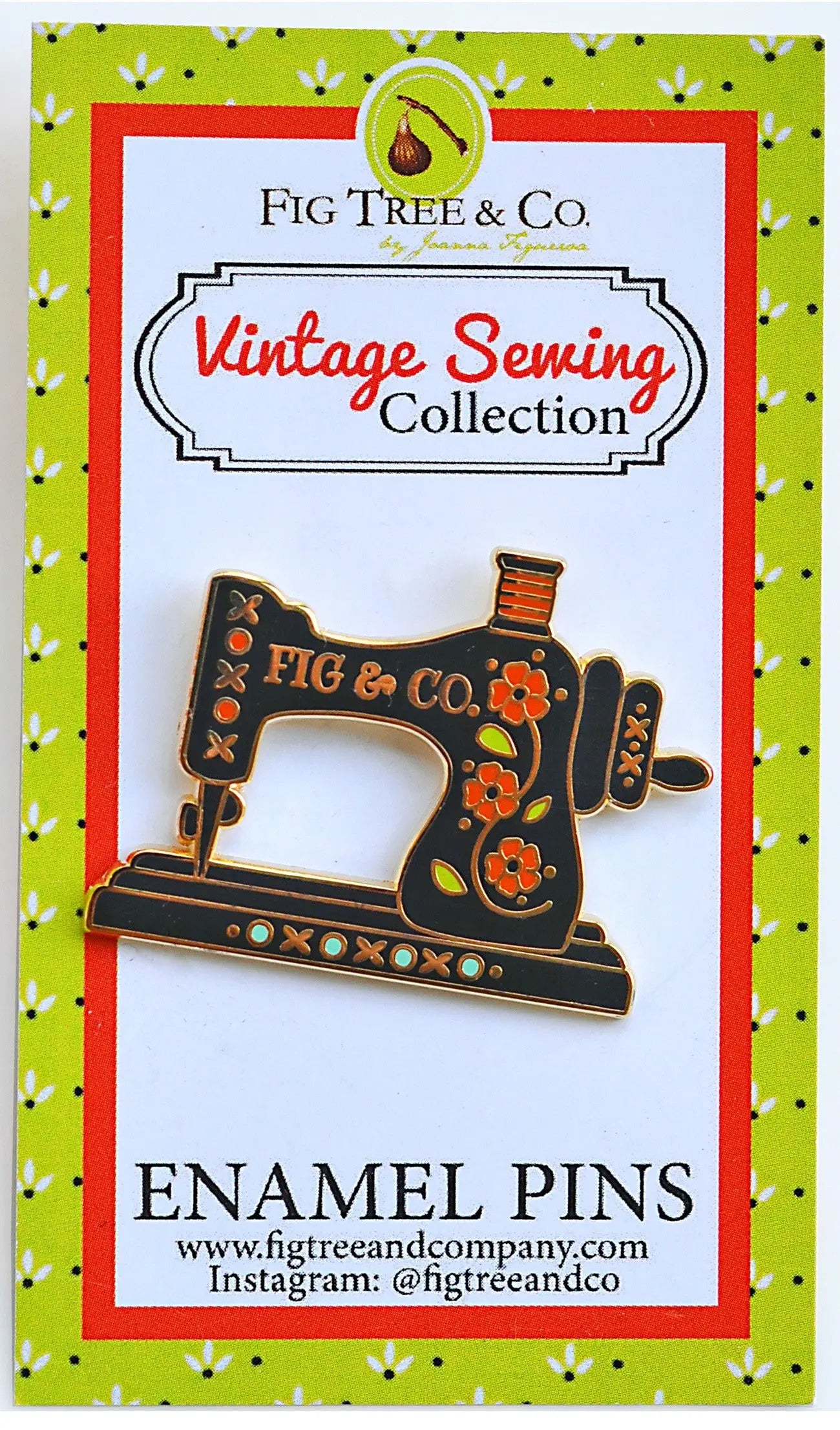 Sewing Machine Enamel Pin - Linda's Electric Quilters