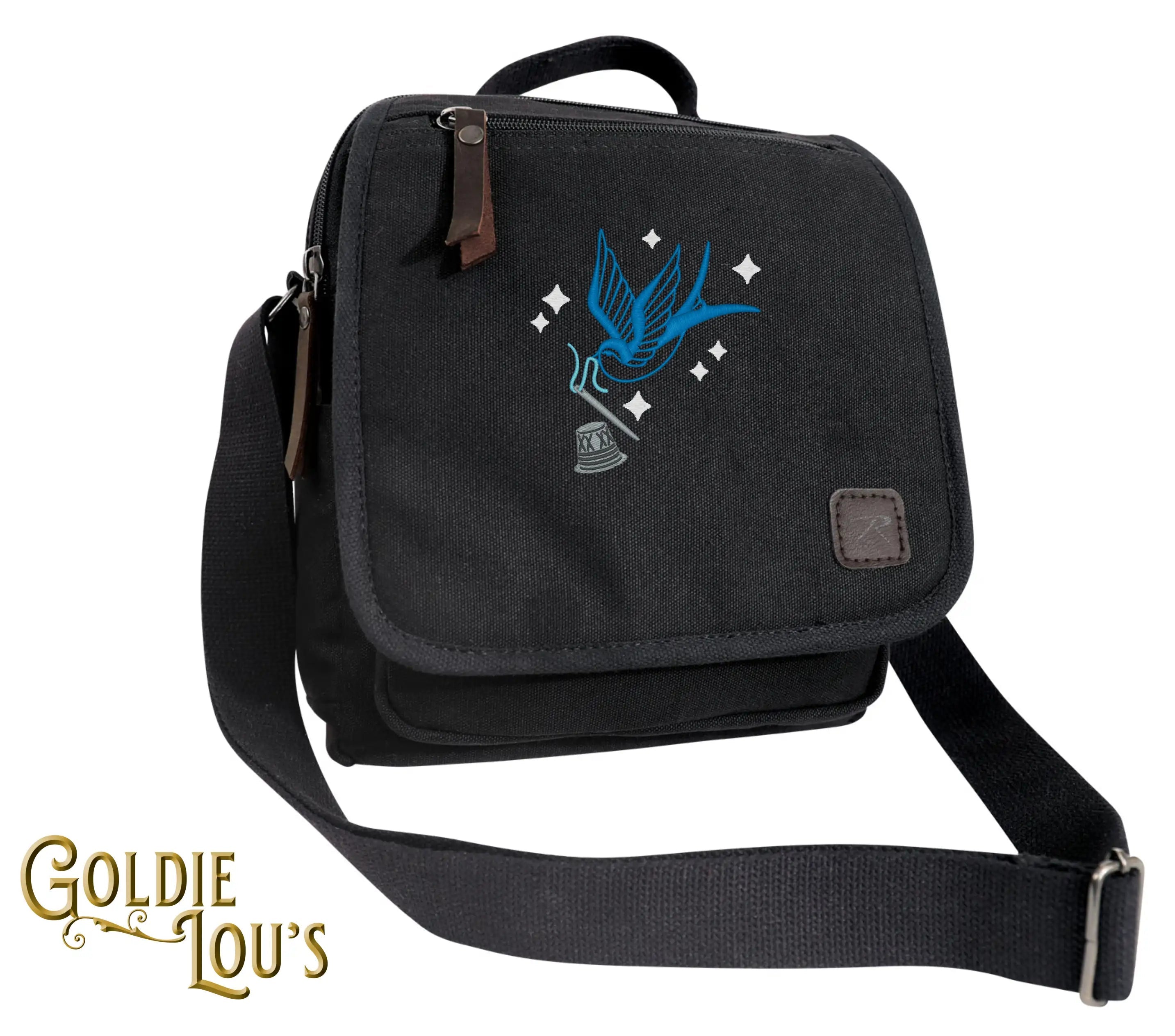 Sewing Sparrow Canvas Shoulder Bag