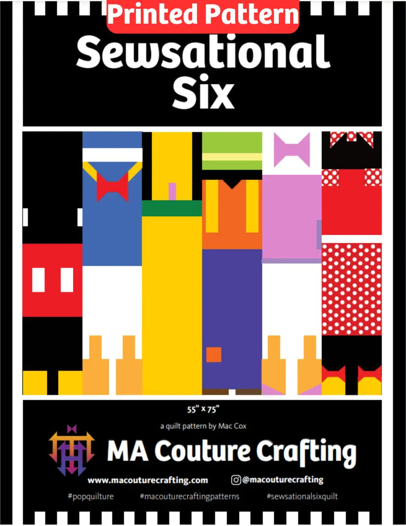 Sewsational Six Printed Pattern - Linda's Electric Quilters