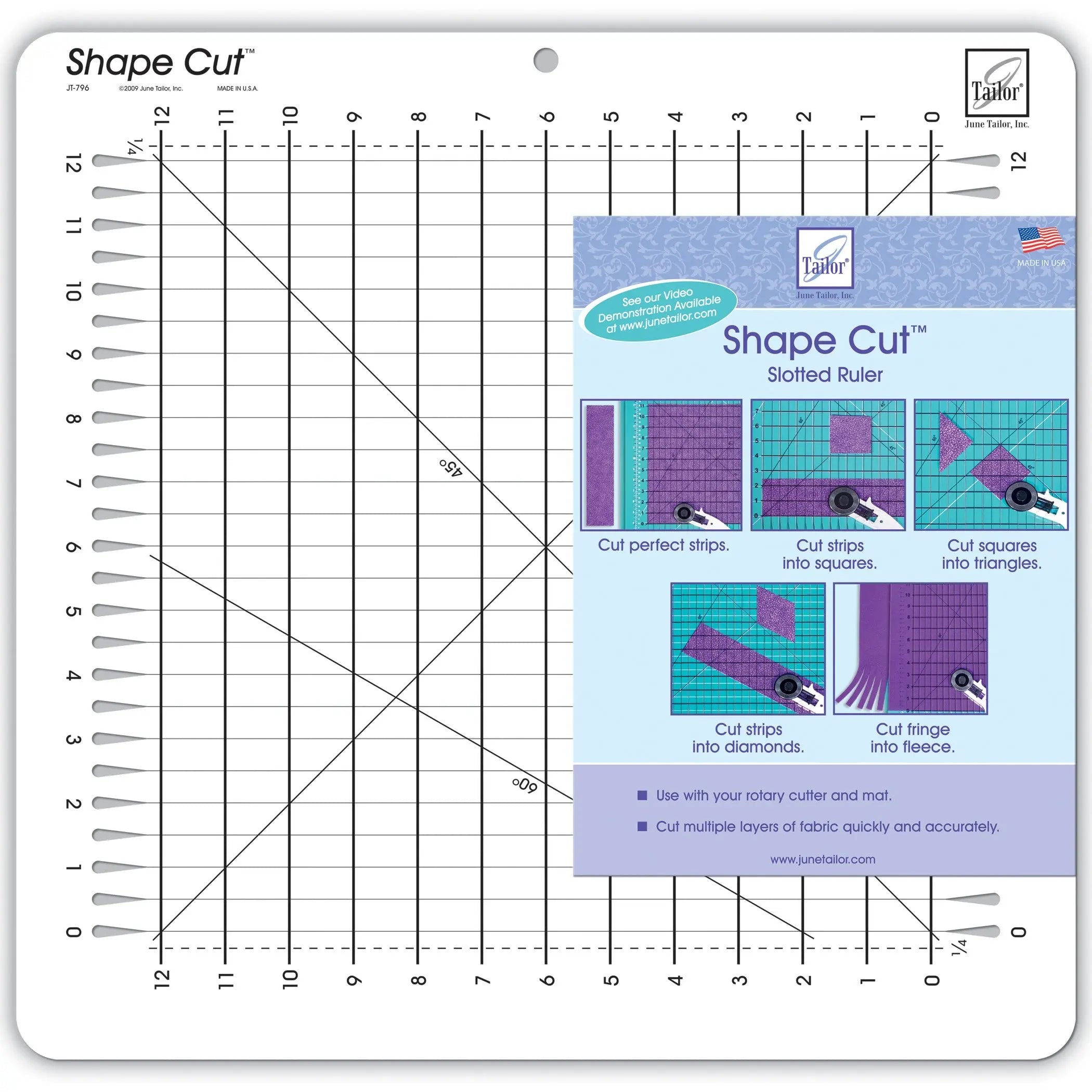 Shape Cut for Strips/Block Template - Linda's Electric Quilters