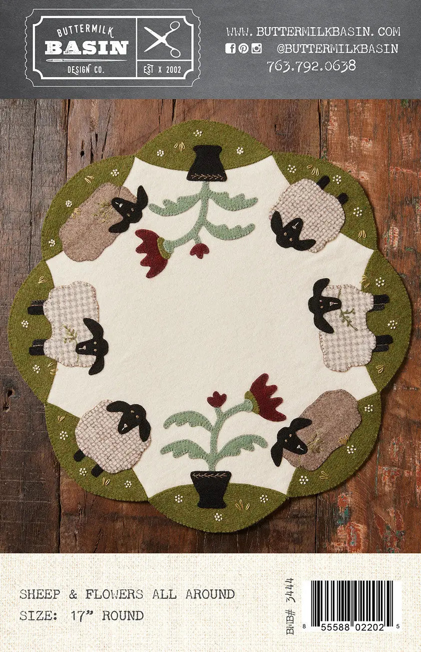 Sheep & Flowers All Around - Linda's Electric Quilters