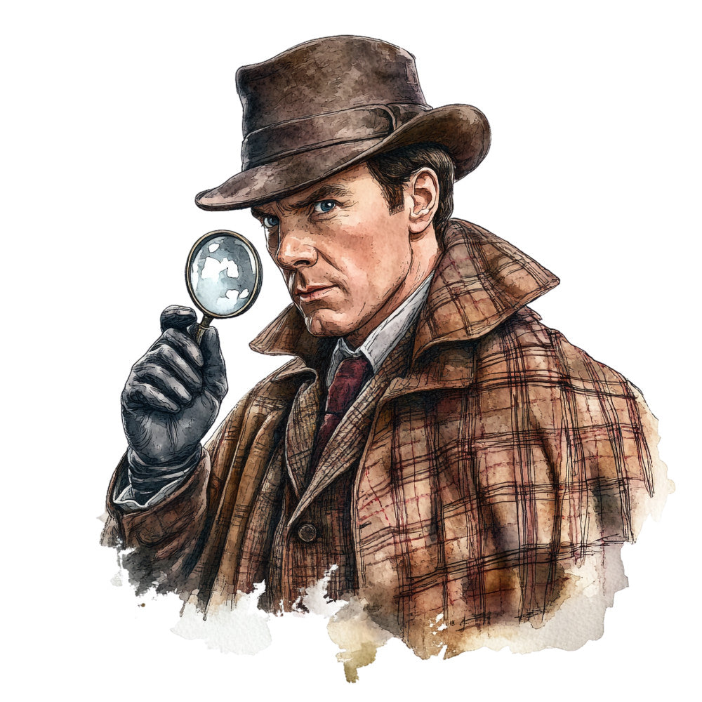 Sherlock Holmes Fabric Panel 4 QuiltingFabricPanels