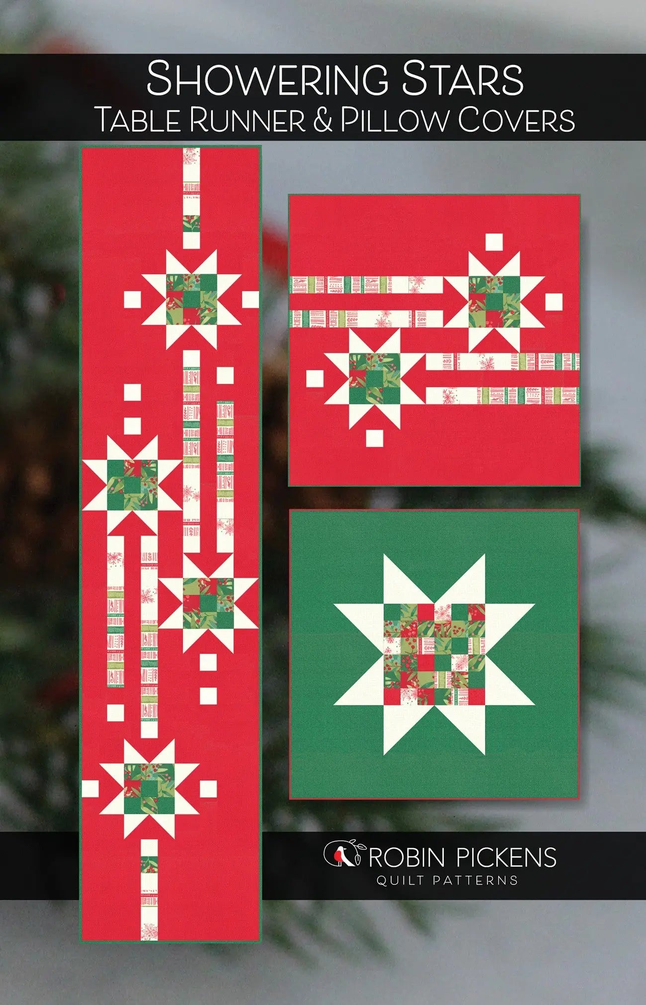 Showering Stars Table Runner and Pillows - Linda's Electric Quilters