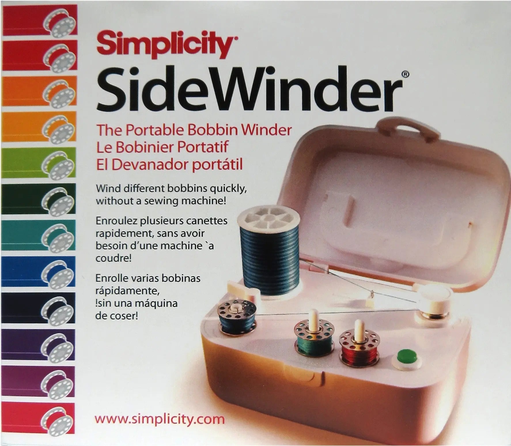 Side Winder Portable Bobbin Winder - Linda's Electric Quilters