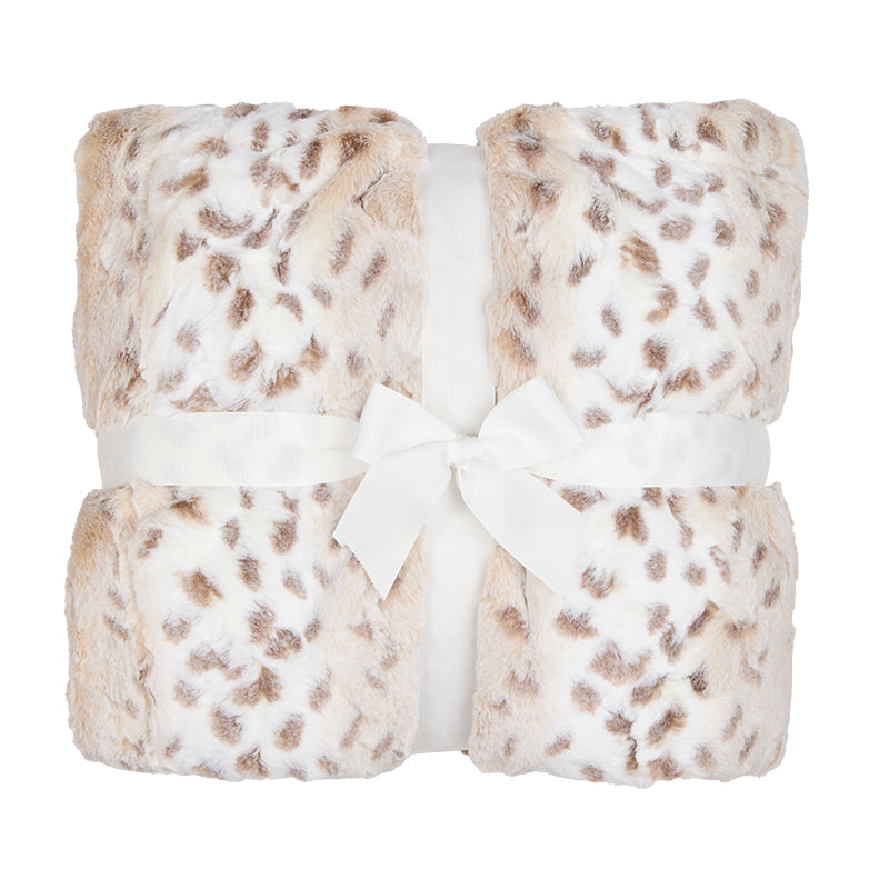 Ice Taupe Signature Luxe Cuddle Arctic Lynx Blanket 60" x 72"