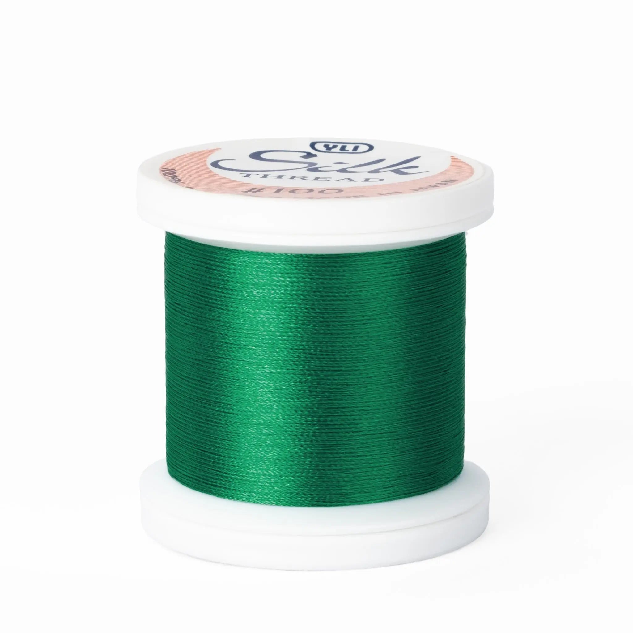 Silk #100 - 222 Bright Green Spool YLI Threads
