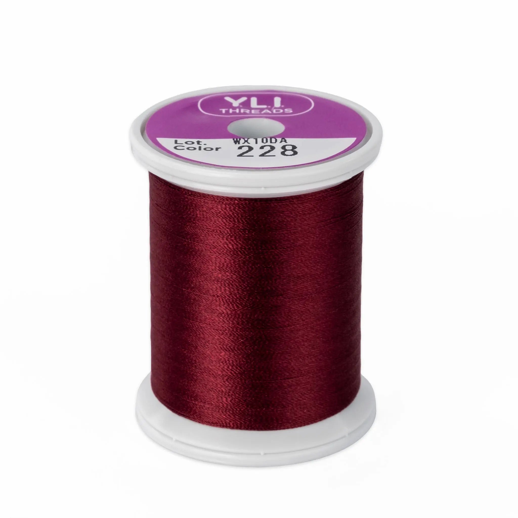 Silk #100 - 228 Wine Red Spool YLI Threads