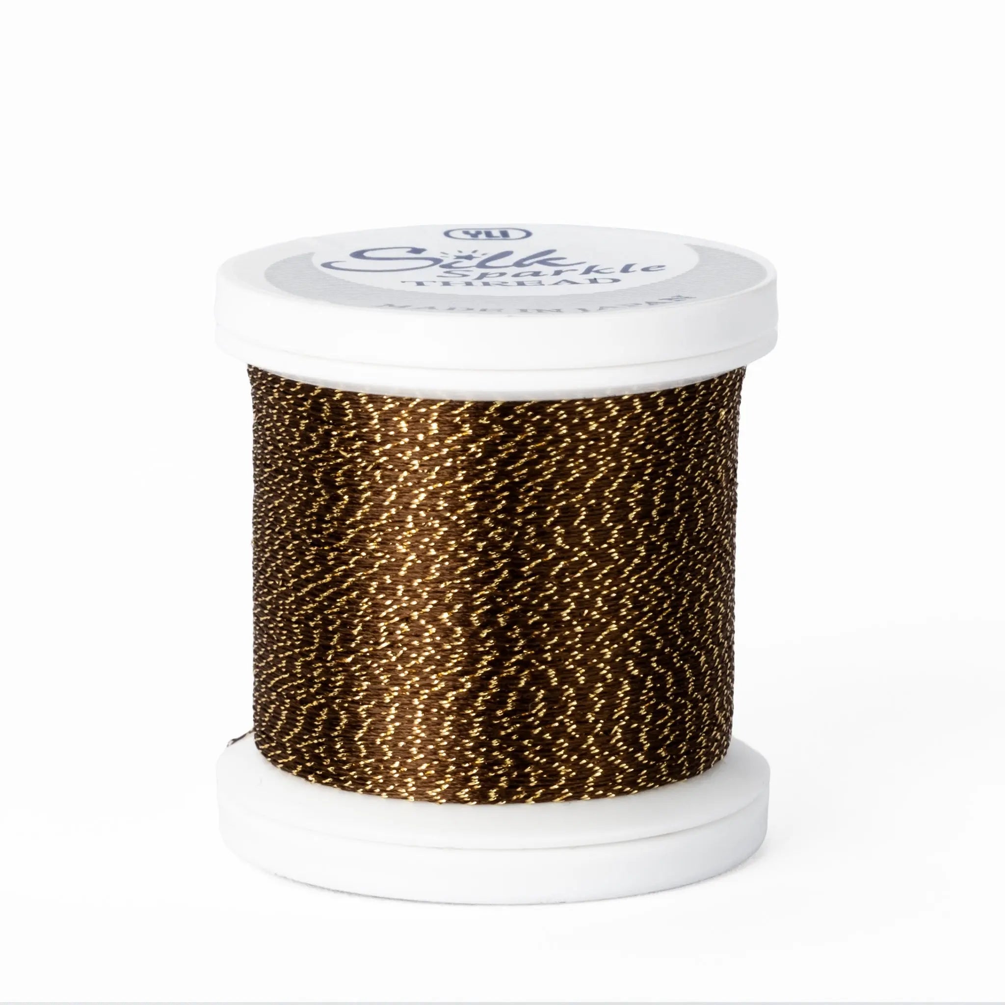Silk #100 - G23 Brown Sparkle Spool YLI Threads