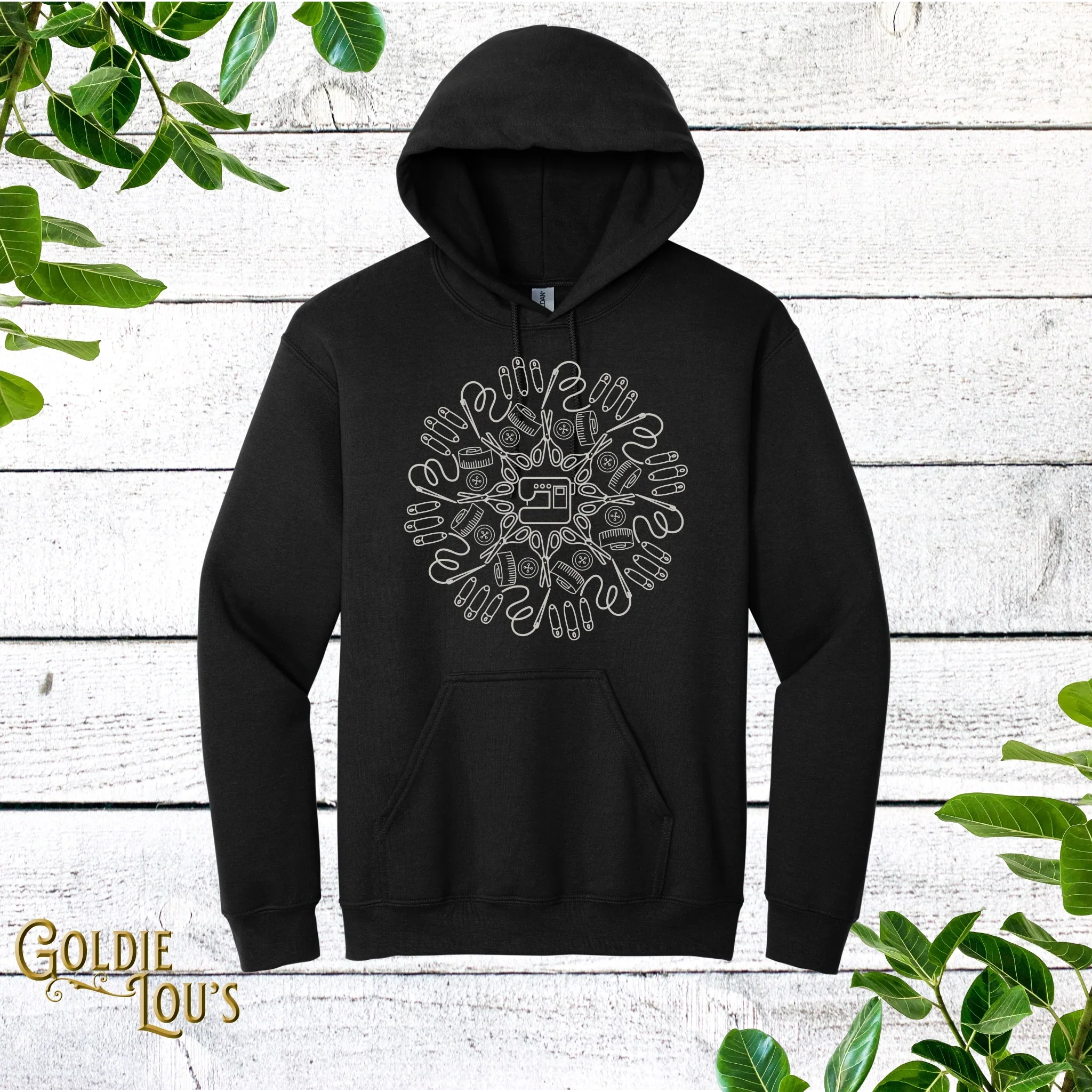 Silver Machine mandala Quilting Hoodie