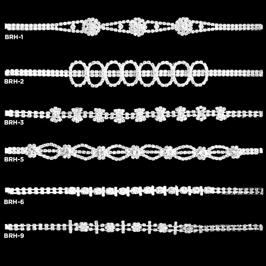 Silver Rhinestone Elastic Headband