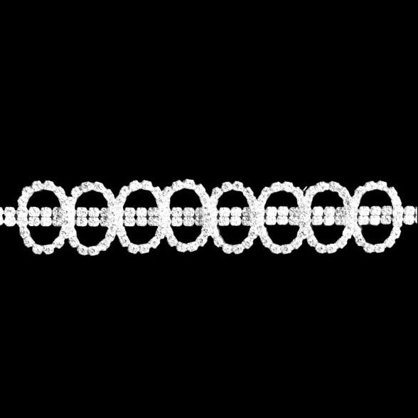 Silver Rhinestone Elastic Headband