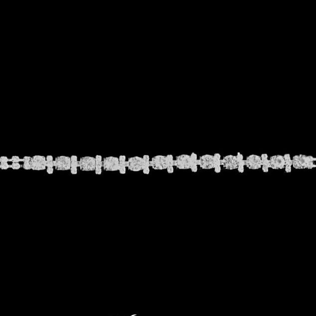 Silver Rhinestone Elastic Headband