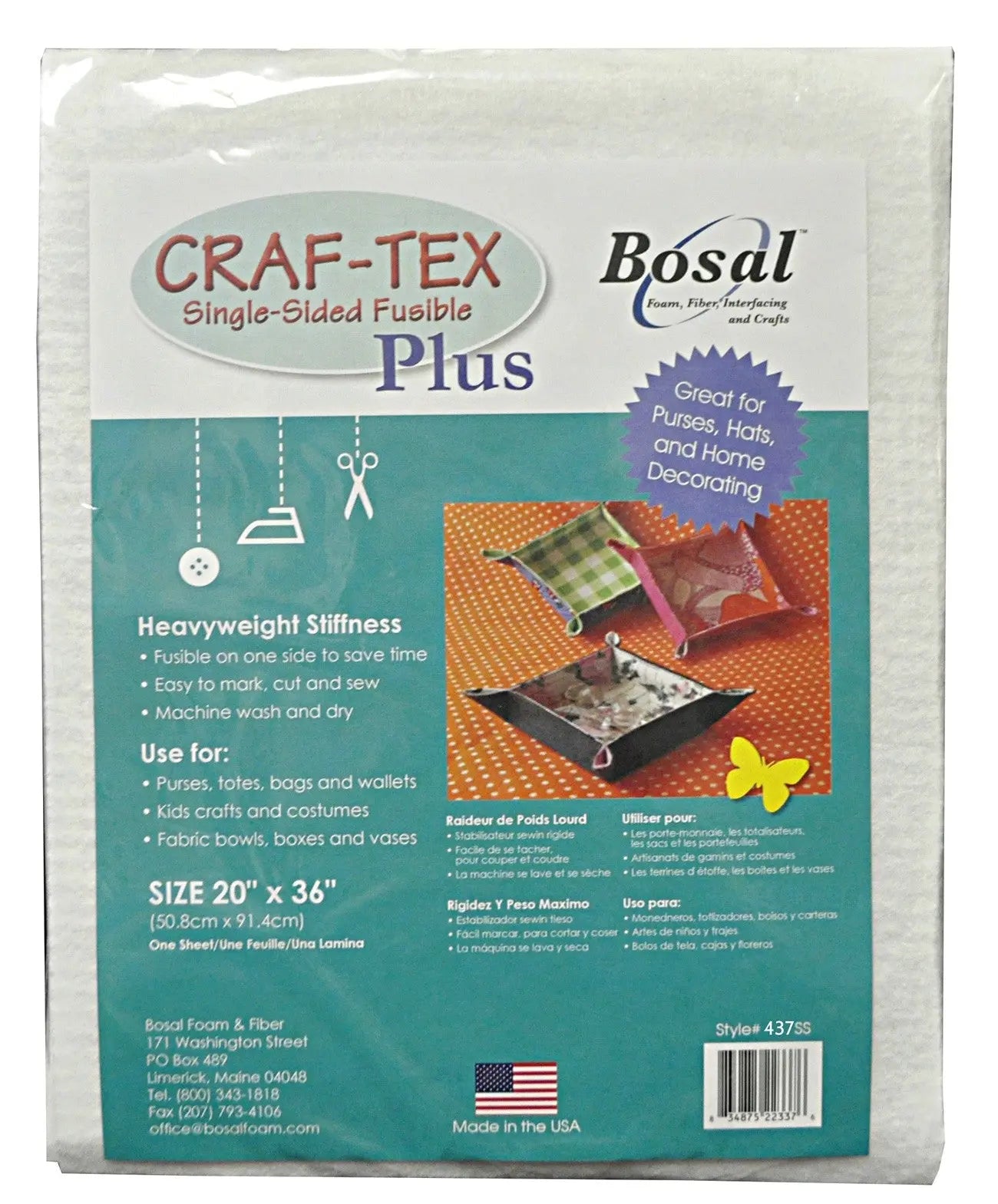 Single Side Fusible Non-Woven Heavyweight Craf-tex Plus 20in x 36in - Linda's Electric Quilters