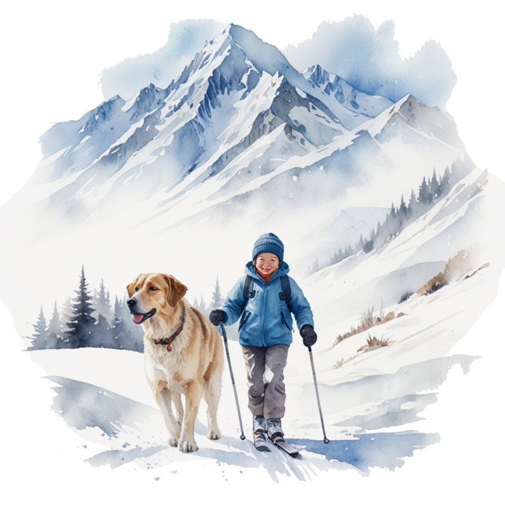 Ski Resort Fabric Panel 4