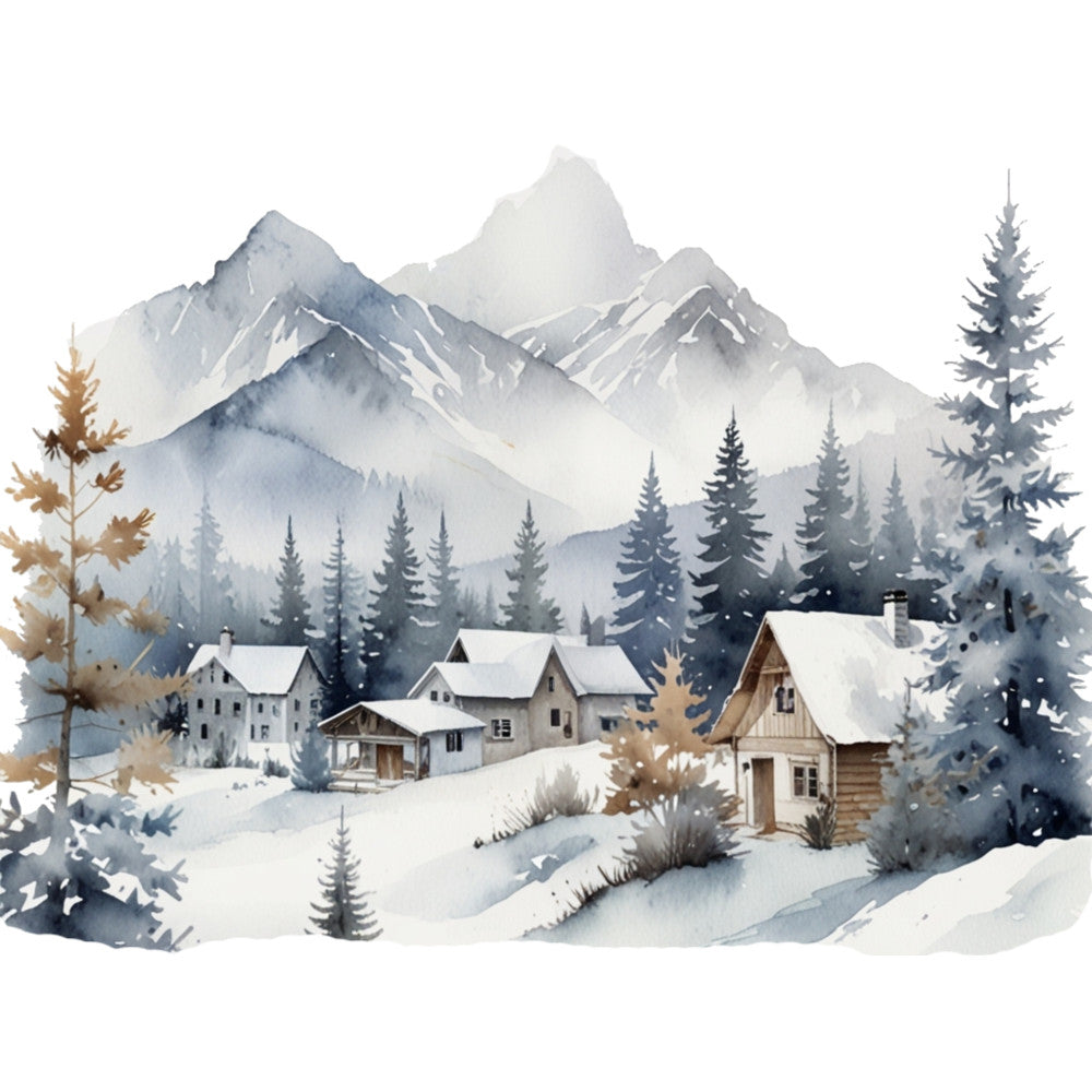 Ski Resort Fabric Panel 9