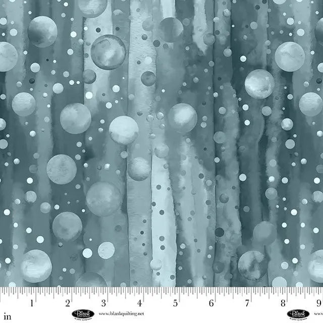 Slate Bubble Pops 108" Cotton Wideback Fabric - ( 1 Yard Pack )