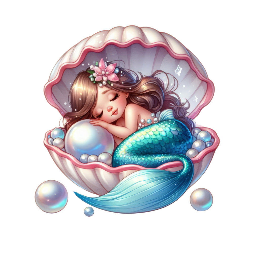 Sleeping Mermaid Fabric Panel 8