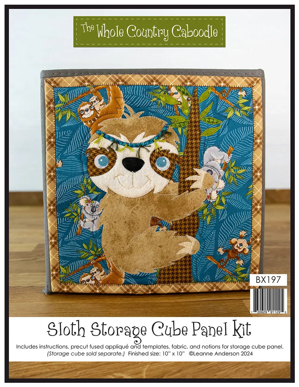 Sloth Storage Cube Panel Kit - Linda's Electric Quilters