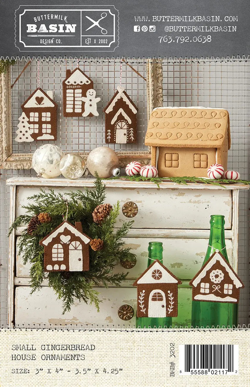 Small Gingerbread House Ornaments - Linda's Electric Quilters