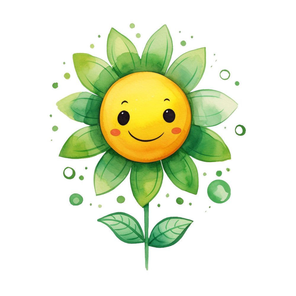 Smiling Flowers Fabric Panel 1
